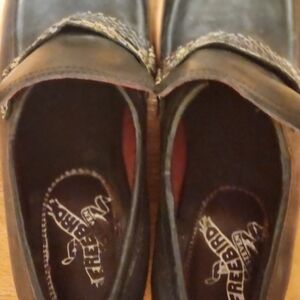 Freebird loafers navy blue snakeskin